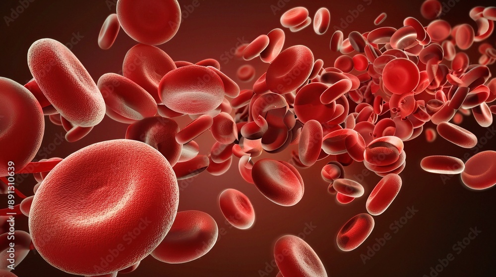 Detailed Illustration of Blood Cell: Crucial Element in the Circulatory System and Biomedical Research Detailed Illustration of Blood Cell: Crucial Element in the Circulatory System and Biomedical Research