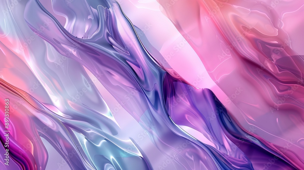 Abstract Colorful Iridescent Acrylic Fluid Art Background with Pink and Purple Waves Abstract Colorful Iridescent Acrylic Fluid Art Background with Pink and Purple Waves
