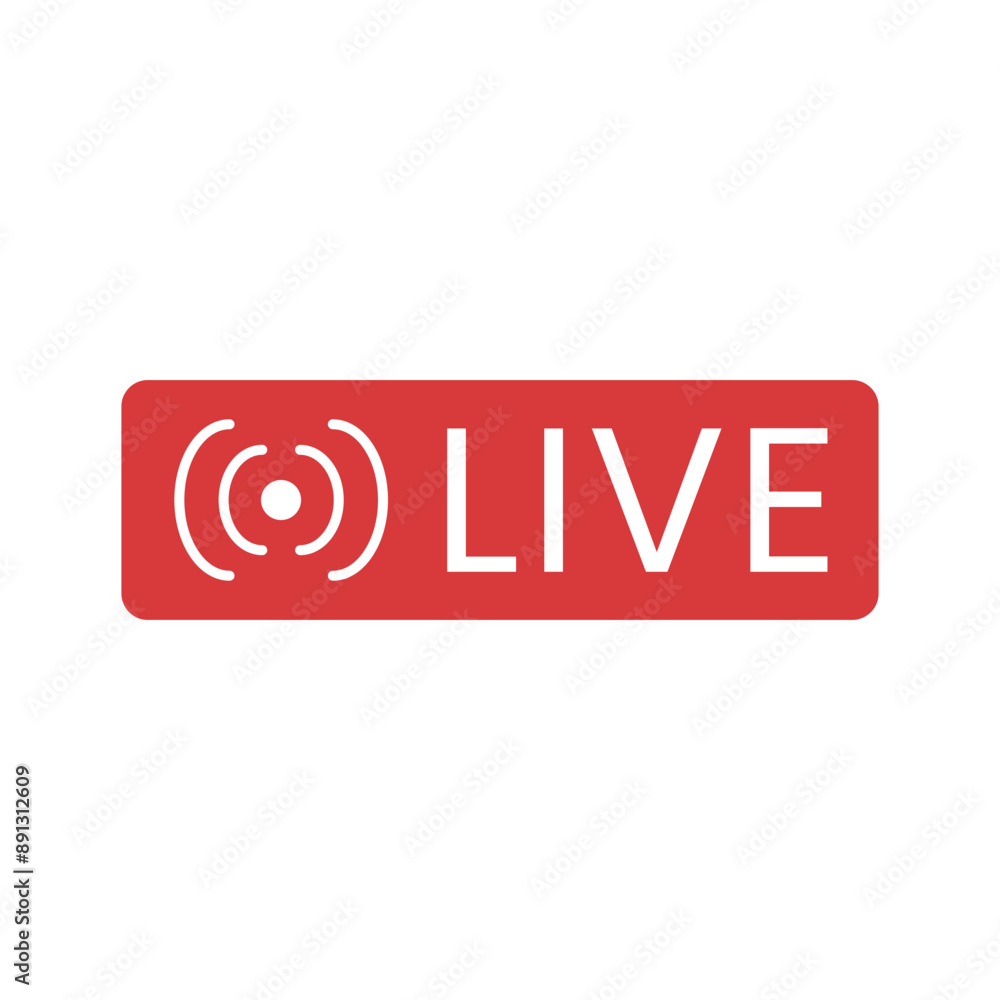 Isolated icons for streaming, live broadcast, blog, television, shows, live performances. Vector illustration Isolated icons for streaming, live broadcast, blog, television, shows, live performances. Vector illustration