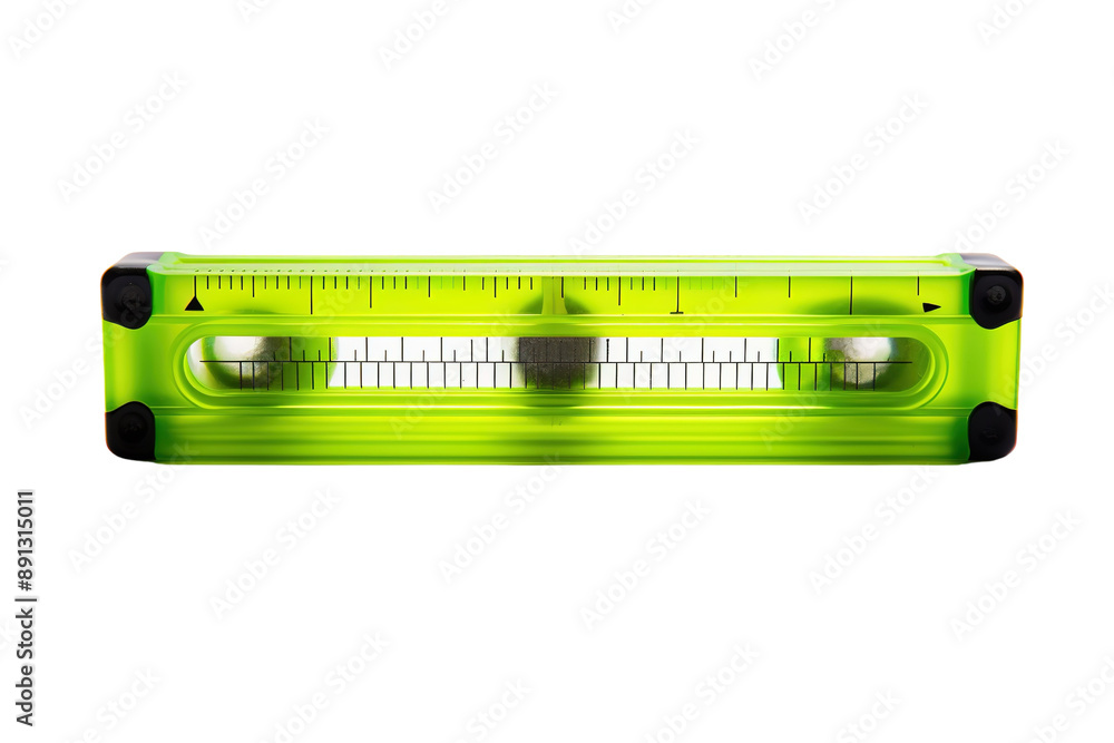 A Vibrant Green Level Tool for Precise Measurement on a Clear PNG or White Background. A Vibrant Green Level Tool for Precise Measurement on a Clear PNG or White Background.