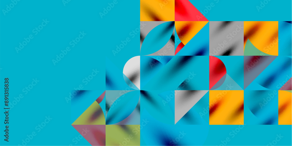 Triangles, round triangles and circles techno art. Vector Illustration For Wallpaper, Banner, Background, Card, Book Illustration, landing page Triangles, round triangles and circles techno art. Vector Illustration For Wallpaper, Banner, Background, Card, Book Illustration, landing page