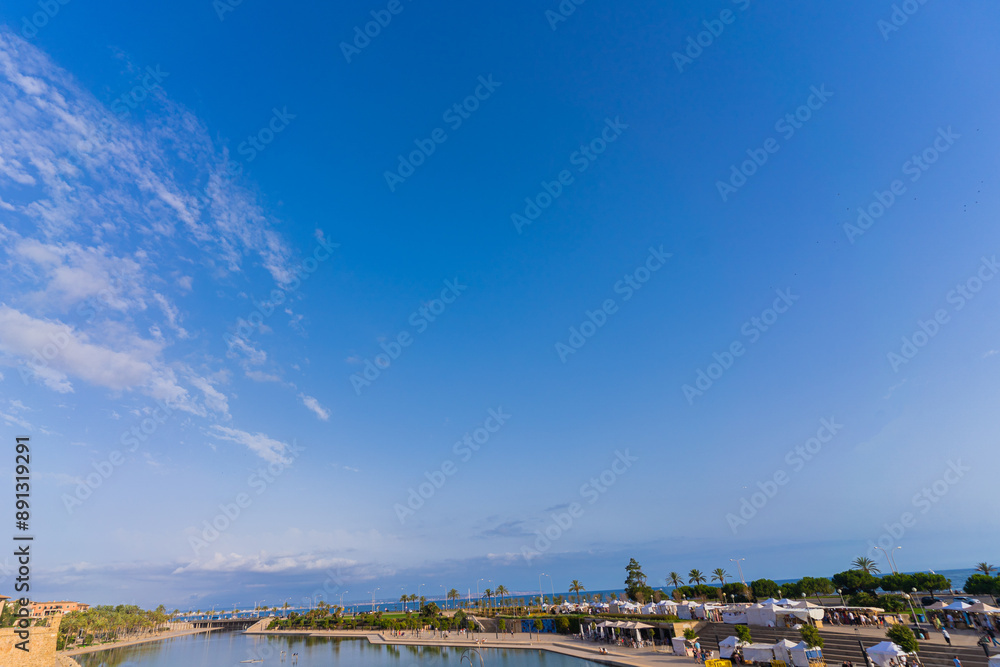 sky and clouds over the city of Palma de Mallorca sky and clouds over the city of Palma de Mallorca