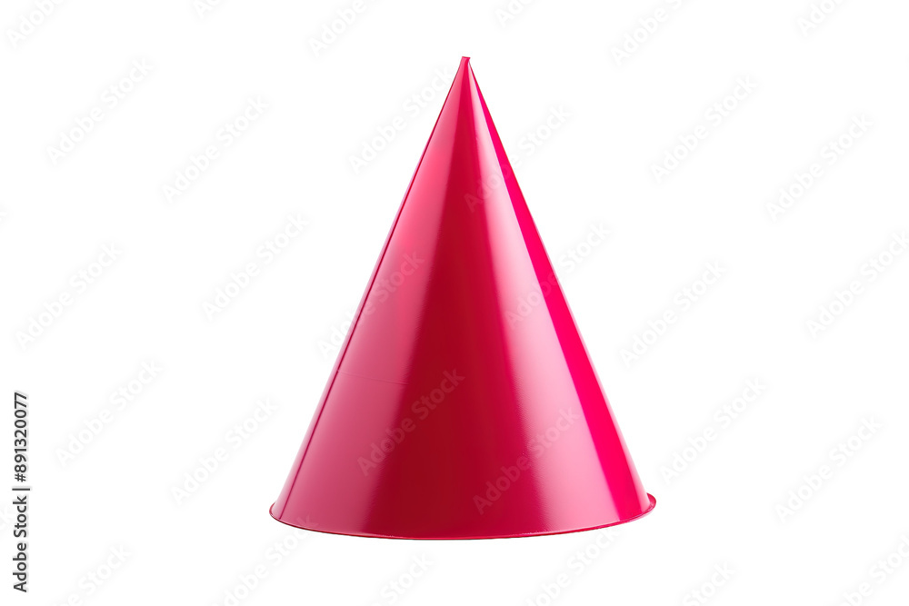 A Vivid Pink Party Hat Awaits Festive Celebrations on a Clear PNG or White Background. A Vivid Pink Party Hat Awaits Festive Celebrations on a Clear PNG or White Background.