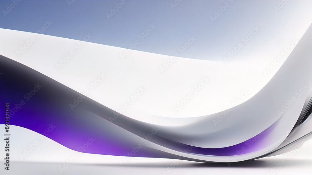 Obraz premium long piece of colored tape flying in the wind, white background, untwisted colored film