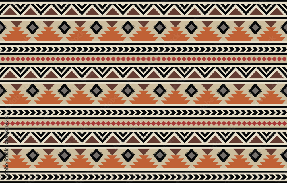 Ethnic tribal Aztec colorful stripe background. Seamless tribal pattern, folk embroidery, tradition geometric Aztec ornament. Tradition Native and Navaho design for fabric, textile, print, rug, paper Ethnic tribal Aztec colorful stripe background. Seamless tribal pattern, folk embroidery, tradition geometric Aztec ornament. Tradition Native and Navaho design for fabric, textile, print, rug, paper