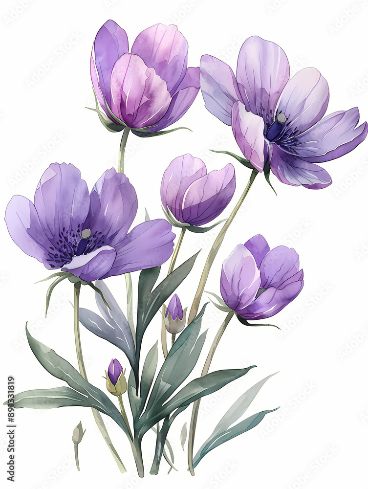 Obraz premium purple bouquet of flowers isolated
