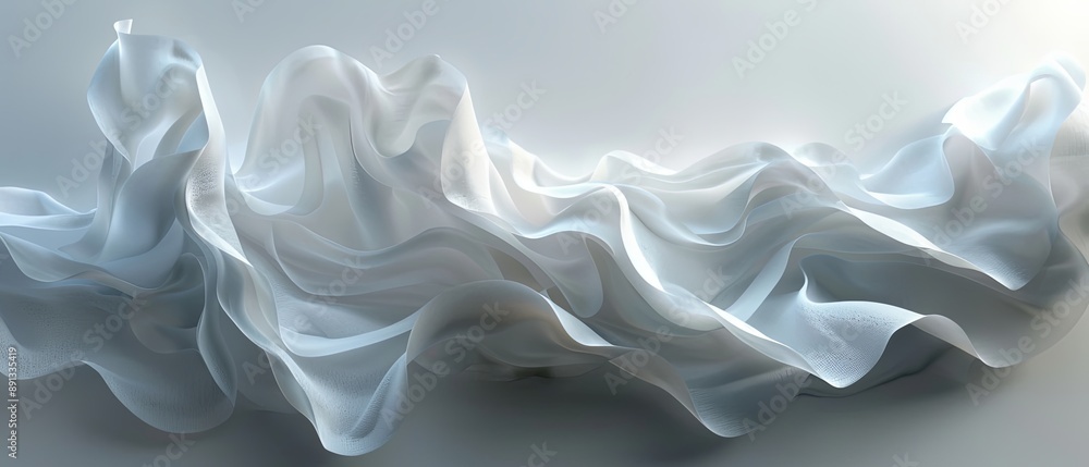 Fototapeta premium Isolated shapes with varying opacity and shades forming an abstract minimalist composition on a white background