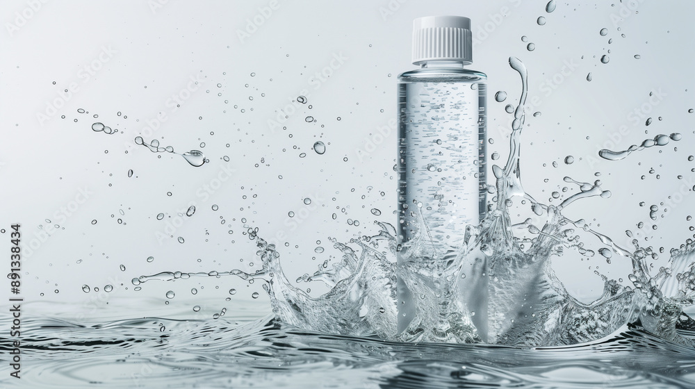 Transparent Cosmetic Bottle with Water Splash Effect Transparent Cosmetic Bottle with Water Splash Effect