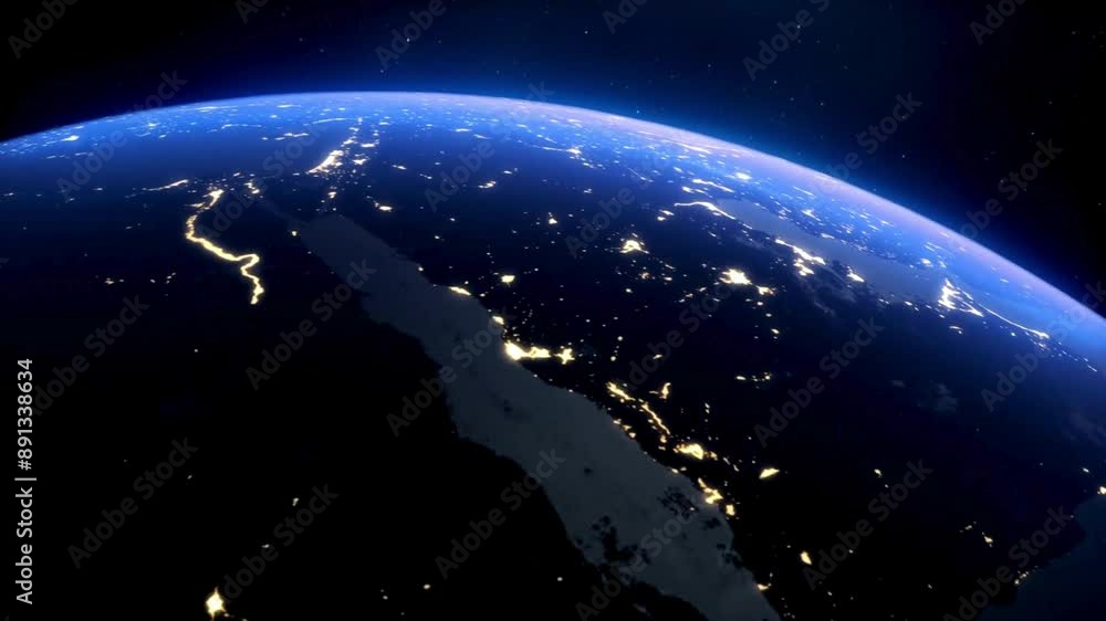 3d Animation Cinematic Realistic Rotating Night Earth in Space, Turkey continent (close-up) Earth Maps,Cloud Maps, From By NASA
3d Animation Cinematic Realistic Rotating Night Earth in Space, Turkey continent (close-up) Earth Maps,Cloud Maps, From By NASA