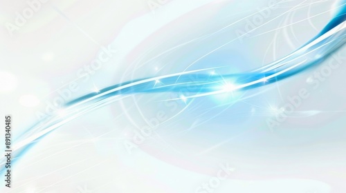 Blue Tech Luminescence: 1080P High Precision Curve Light Effect Background with Simple and Elegant Design, Ideal for Graphic Design and Technology-Themed Presentations