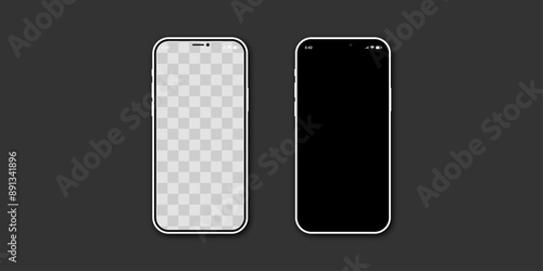 high quality vector mobile mockups. Device UI, UX mockup for presentation template. transparency pallet, Cellphone frame with blank. Vector illustration concept.