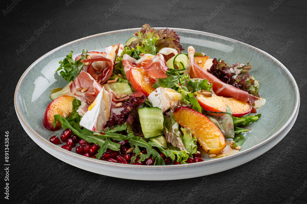Ham and Nectarine Salad with Herbs and Balsamic Dressing Ham and Nectarine Salad with Herbs and Balsamic Dressing
