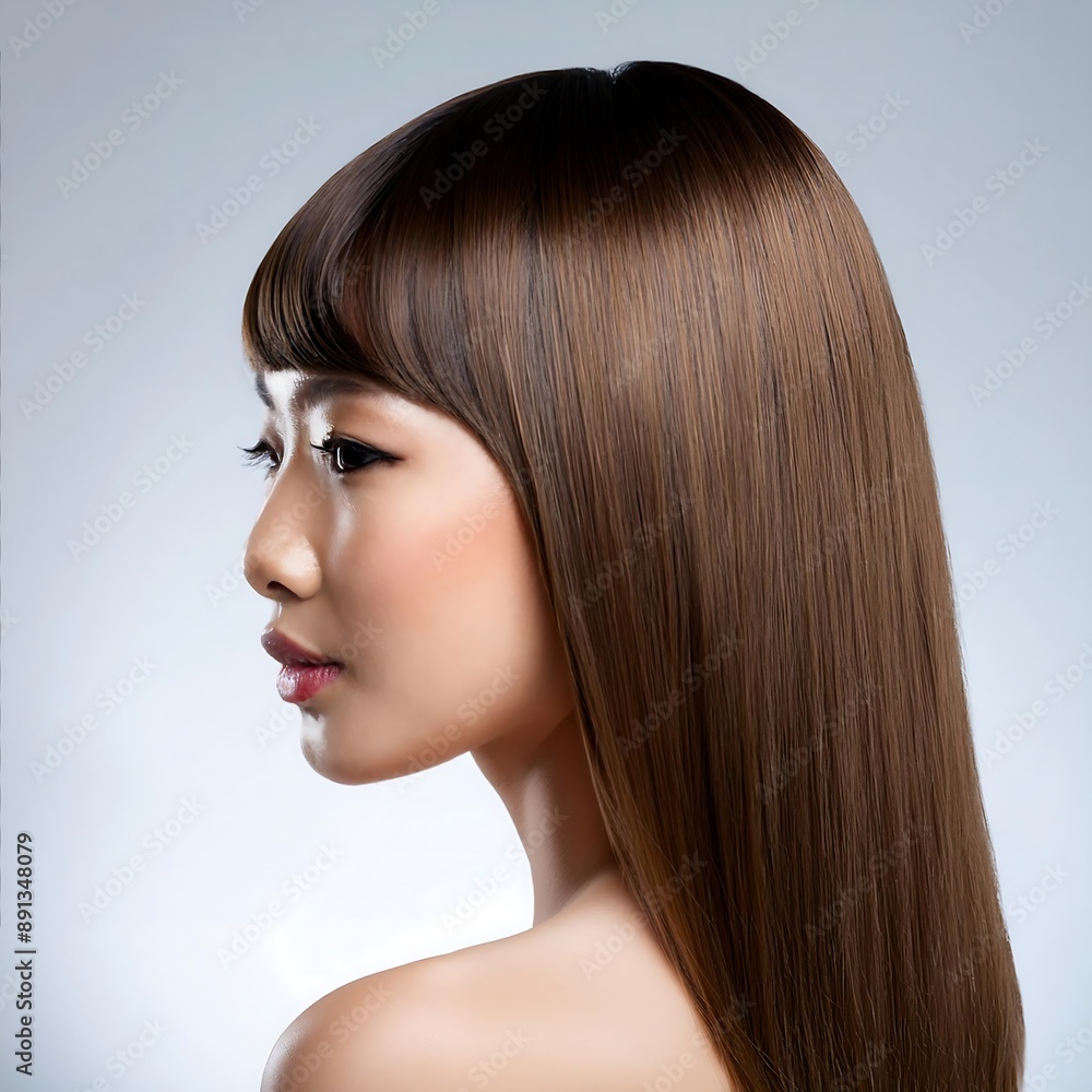 Portrait of a beautiful woman with a fashionable hairstyle Portrait of a beautiful woman with a fashionable hairstyle