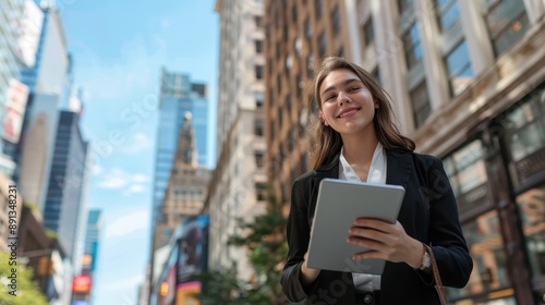 The businesswoman with tablet