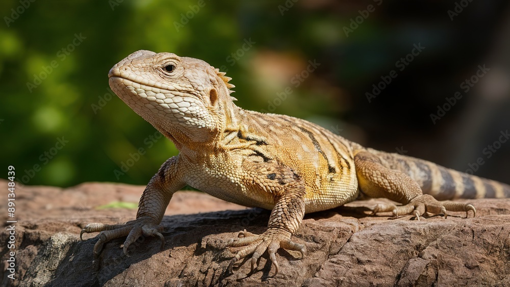 Lizard Camouflaged in Its Natural Habitat: Close-Up of a Lizard in Nature Lizard Camouflaged in Its Natural Habitat: Close-Up of a Lizard in Nature