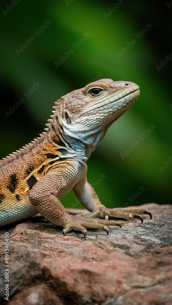 Lizard Camouflaged in Its Natural Habitat: Close-Up of a Lizard in Nature Lizard Camouflaged in Its Natural Habitat: Close-Up of a Lizard in Nature