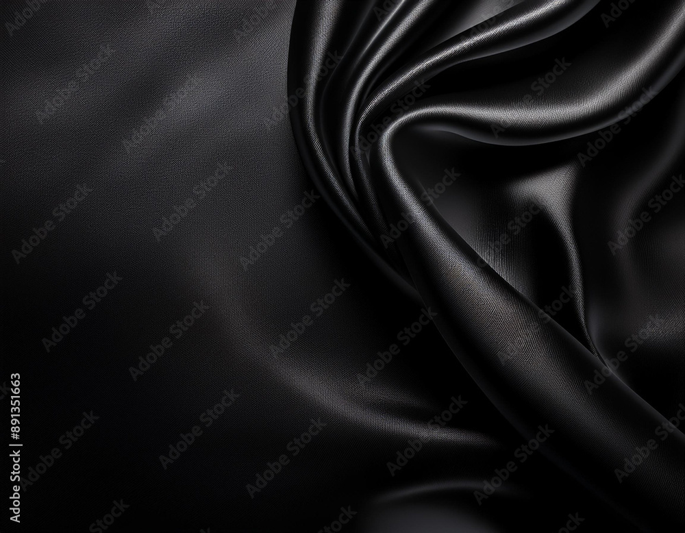 Obraz premium Classic Black Velvet Texture with a Matte Finish and Subtle Shine