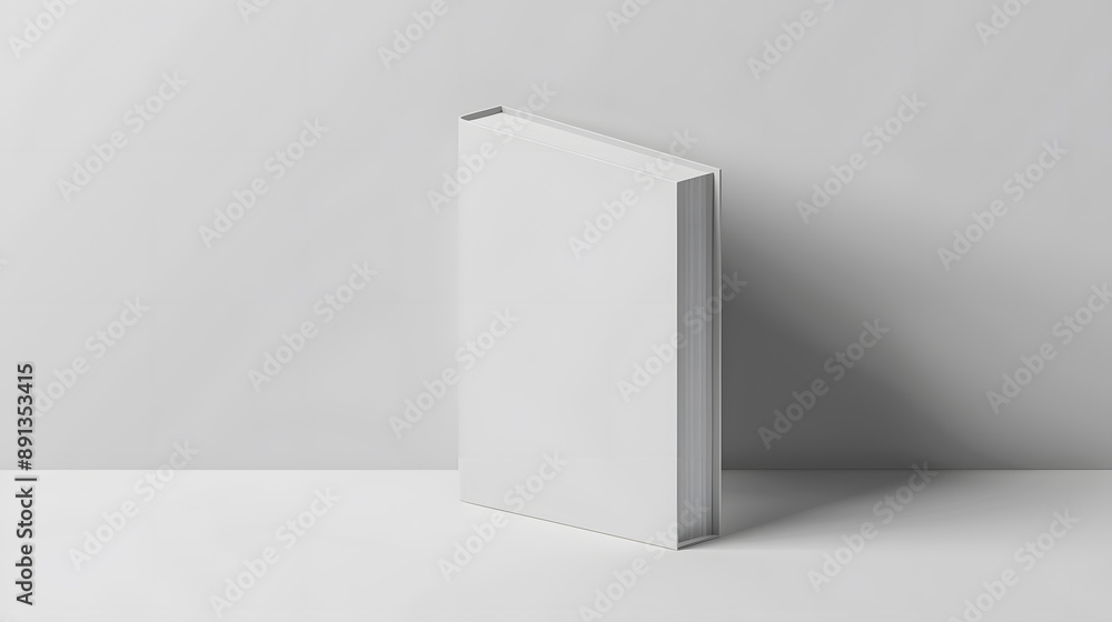 White blank cover book mock up, isolated on a gray background White blank cover book mock up, isolated on a gray background