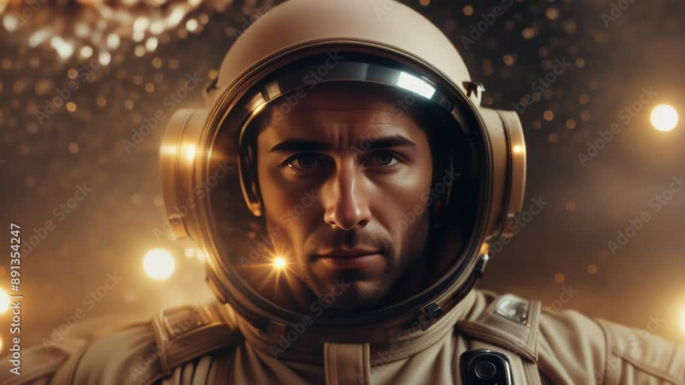 Close-up portrait of an astronaut Close-up portrait of an astronaut
