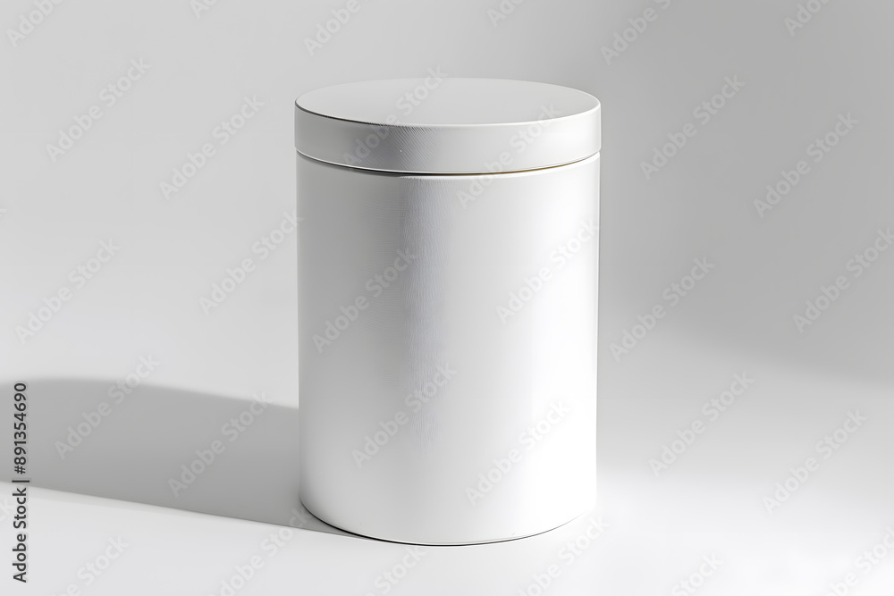 White cylindrical gift box mock up isolated on a white background White cylindrical gift box mock up isolated on a white background