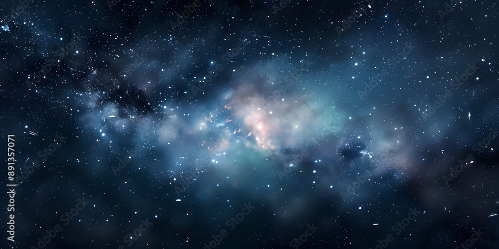 Galaxy with Stars and Interstellar Dust On The Universe. Galaxy with Stars and Interstellar Dust On The Universe.