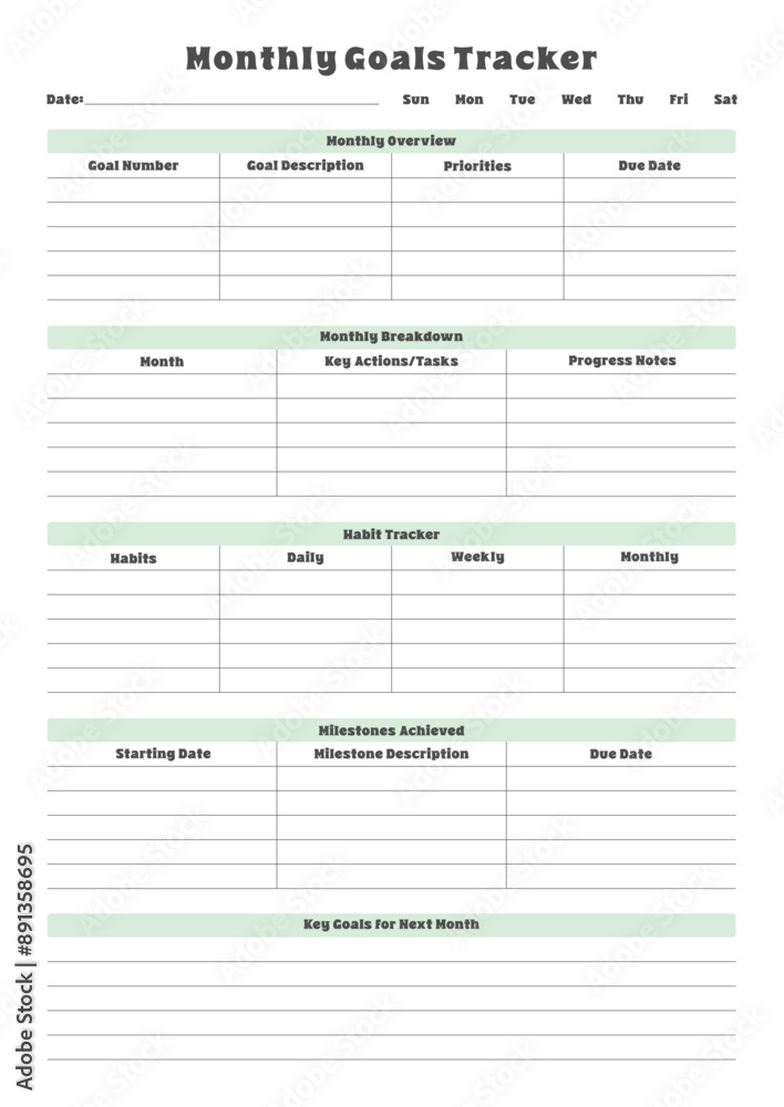 Versatile Generic Planning Pages and Planner Sheets Design Template for daily, weekly, and monthly organization for organizing daily routines and personal goals
Versatile Generic Planning Pages and Planner Sheets Design Template for daily, weekly, and monthly organization for organizing daily routines and personal goals