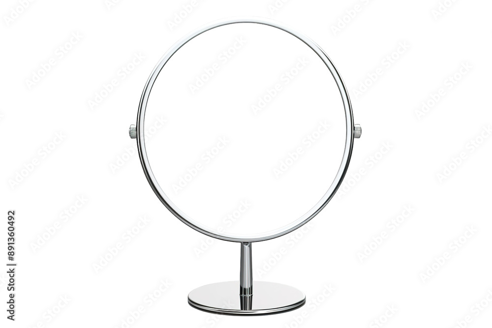 A Circular Mirror Reflecting the Light of a New Day on a Clear PNG or White Background. A Circular Mirror Reflecting the Light of a New Day on a Clear PNG or White Background.