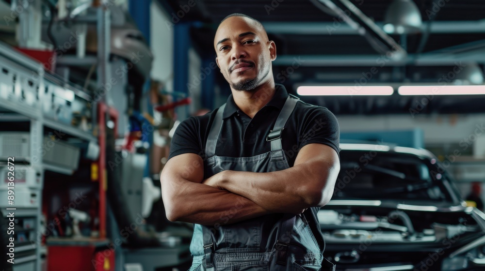 The confident auto mechanic The confident auto mechanic