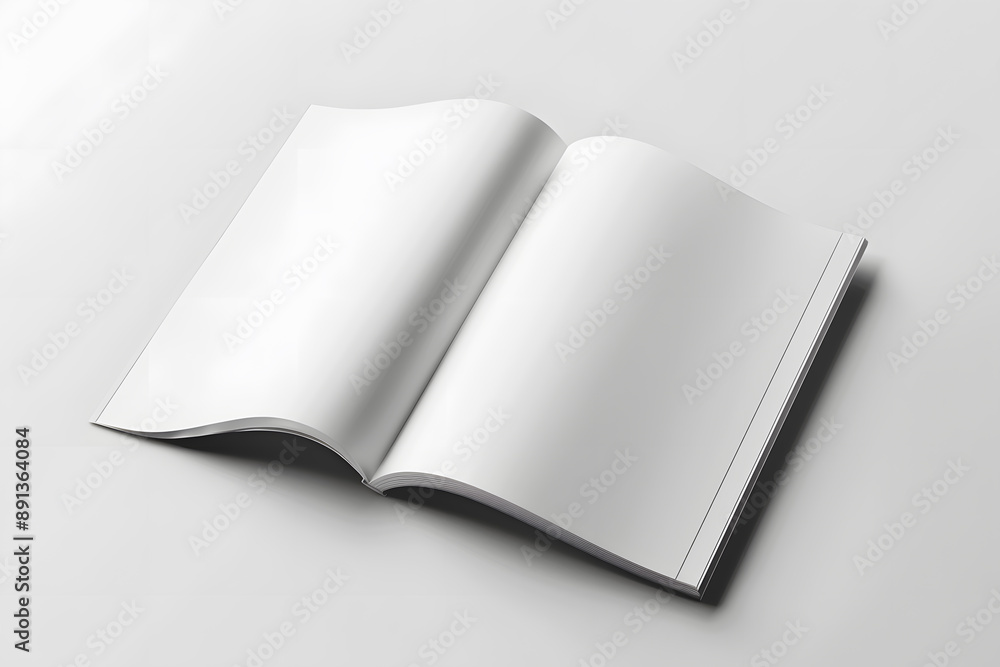Soft Cover open magazine mockup isolated on white Background Soft Cover open magazine mockup isolated on white Background