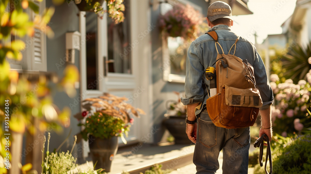 handyman arrive to the costumer house handyman arrive to the costumer house