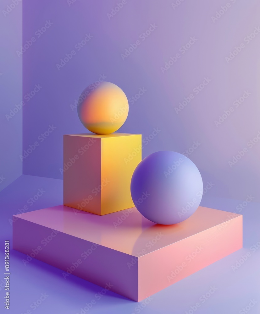 Abstract 3d geometric shapes background Abstract 3d geometric shapes background