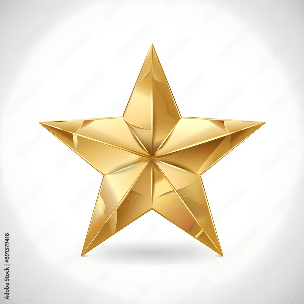 A golden five-pointed star icon with a simple, clean white background in high definition, high resolution, and with high detail. A golden five-pointed star icon with a simple, clean white background in high definition, high resolution, and with high detail.