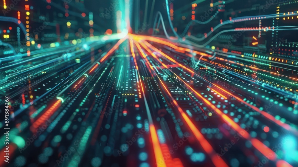 Digital transfer big data on internet. futuristic digital technology Digital transfer big data on internet. futuristic digital technology