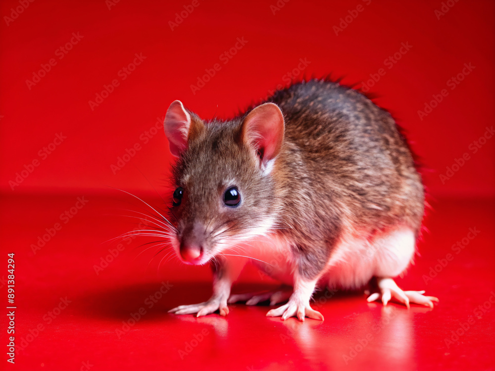 rat on a red background, mouse, pet, rodent, rat, isolated, mammal, white, mice, fur, domestic, cute, pest, small, looking rat on a red background, mouse, pet, rodent, rat, isolated, mammal, white, mice, fur, domestic, cute, pest, small, looking