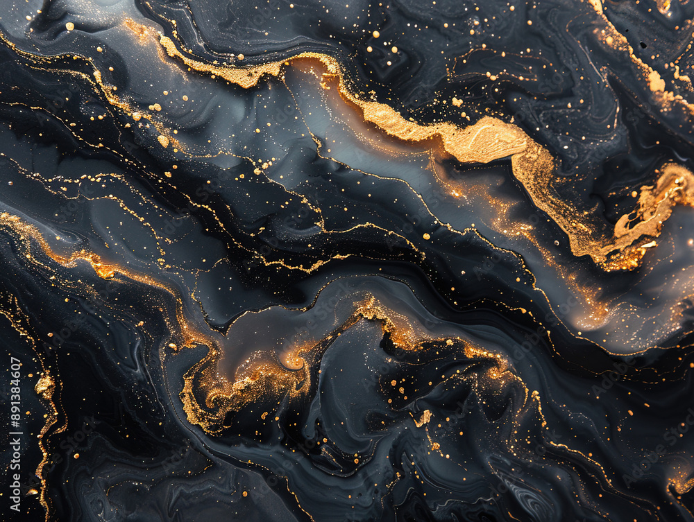 Fototapeta premium Aerial view of the texture of a solidifying lava field, close-up