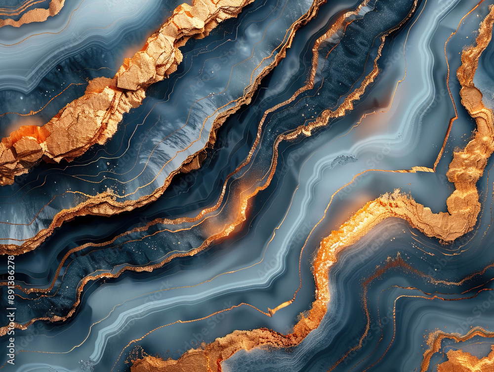 Obraz premium A textured vintage paper background with a dark blue to golden yellow gradient.