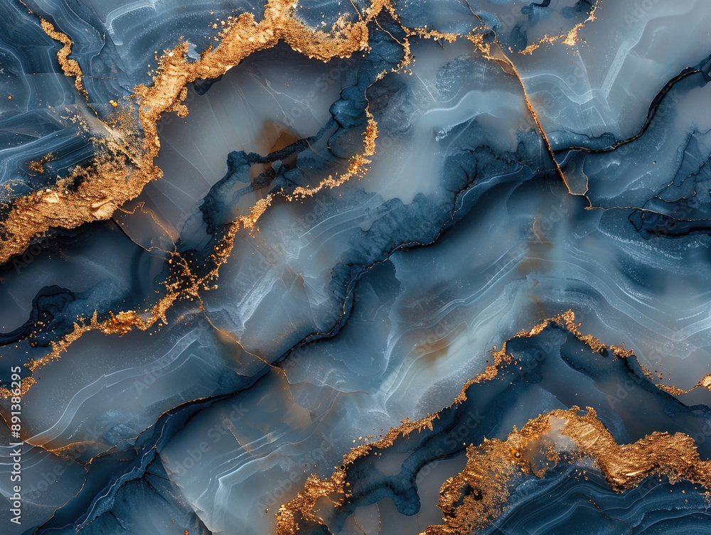 Fototapeta premium A textured vintage paper background with a dark blue to golden yellow gradient.