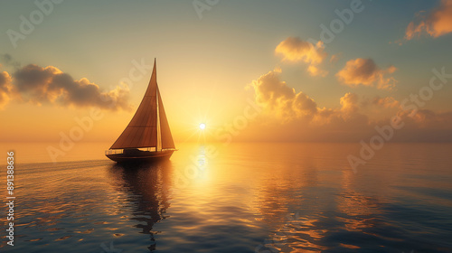 A person sailing a boat and enjoying the sea 