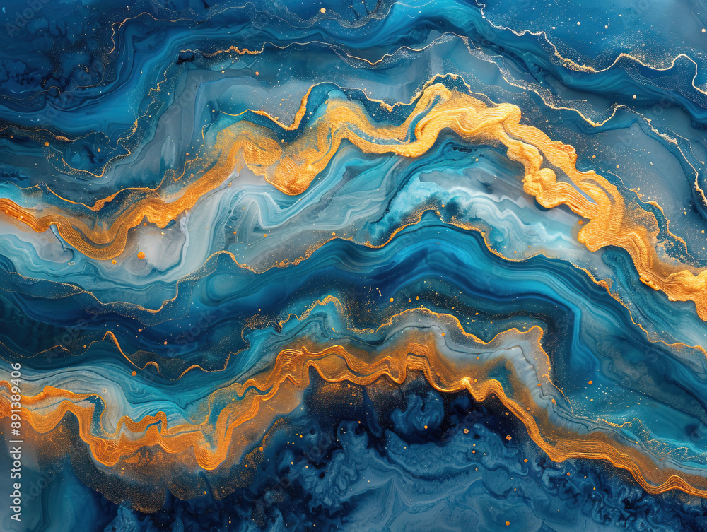 Classic blue color of the year 2020. Abstract fluid acrylic painting. Modern art. Marbled blue abstract background. Liquid marble pattern Classic blue color of the year 2020. Abstract fluid acrylic painting. Modern art. Marbled blue abstract background. Liquid marble pattern
