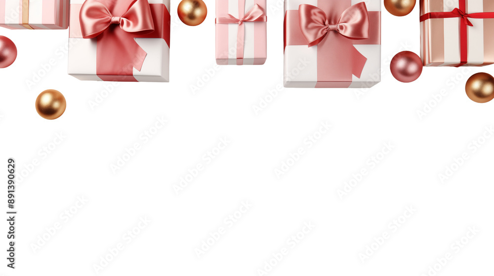 Holiday gift- present box border background. Seasonal decor element. Holiday gift- present box border background. Seasonal decor element.