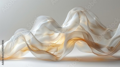 Luminous Abstract Wave Fabric Art with Soft Gradient Colors