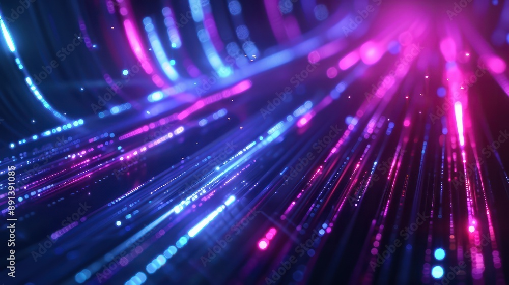Neon fiber optic lines abstract texture background, abstract speed lines technology background Neon fiber optic lines abstract texture background, abstract speed lines technology background