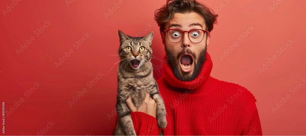 Pictures of pets and owners in the same style Pictures of pets and owners in the same style