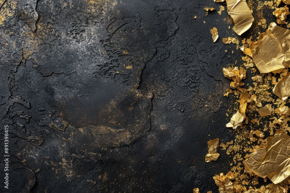 Obraz premium Black Gold Texture Background Abstract Luxury Design