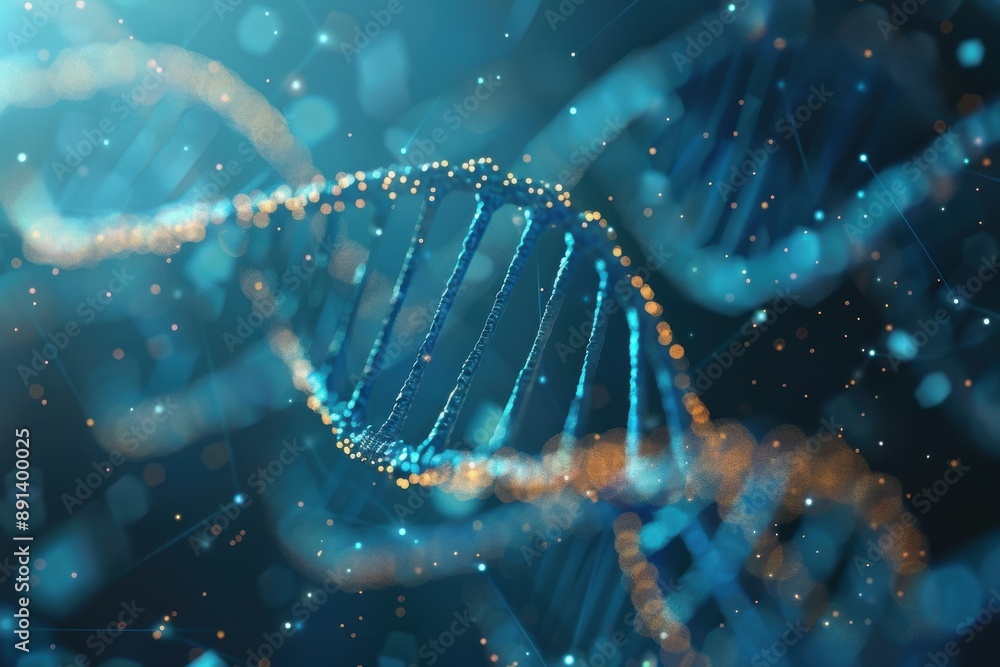 Abstract Dna Double Helix Blue Glow Science Abstract Dna Double Helix Blue Glow Science