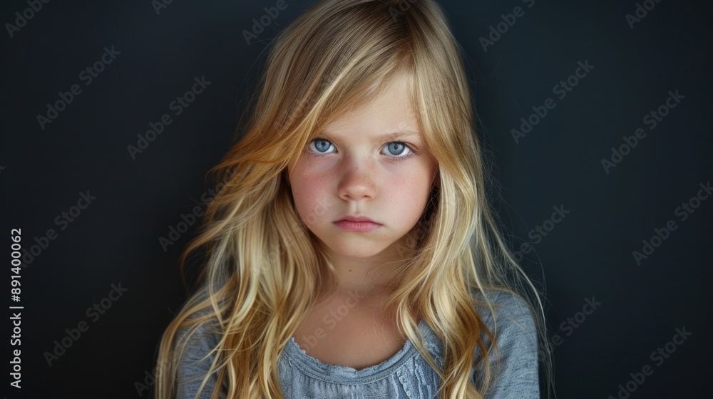 Portrait of a Young Girl with Blonde Hair Portrait of a Young Girl with Blonde Hair