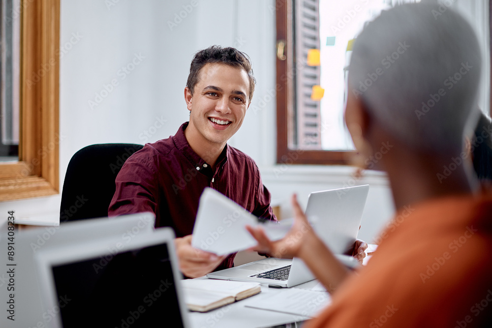Finance consultation, contract and businessman with client in office for investment management. Documents, discussion and male financial advisor with person for budget, loan or mortgage paperwork. Finance consultation, contract and businessman with client in office for investment management. Documents, discussion and male financial advisor with person for budget, loan or mortgage paperwork.