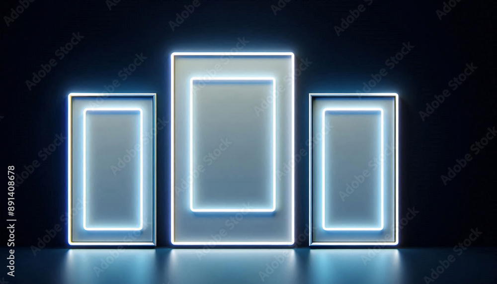 Blanko Neon Display, copy space, mock up Blanko Neon Display, copy space, mock up
