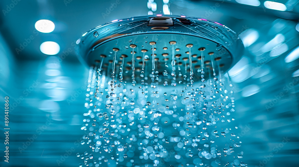 A Showerhead's Symphony of Falling Water Drops A Showerhead's Symphony of Falling Water Drops