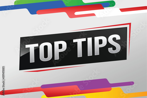 top tips word text concept icon logo sign symbol vector note memo 3d design creative style for use landing page, template, ui, web, mobile app, poster, banner, flyer, backdrop, gift card, coupon

